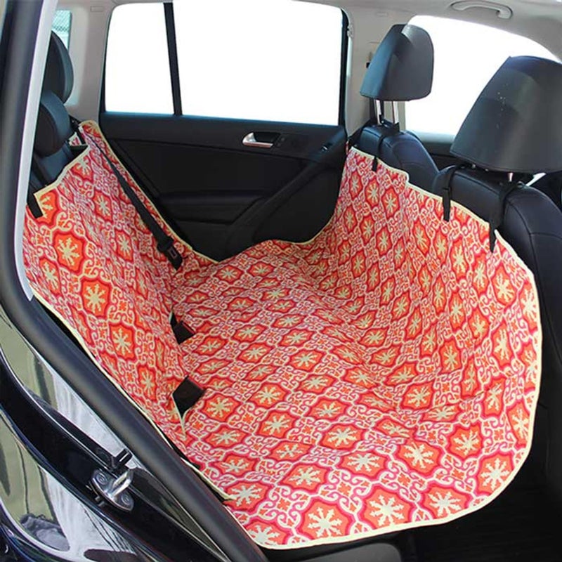 Molly Mutt 3-in-1 Back Seat Cover for Dogs, 100% Cotton Canvas Back Seat Hammock with Headrest Straps, Belt Slots, & Anchors, Non-Skid Cargo Area Cover, Machine Washable, No Harmful Chemicals, 56"x56" - Image 1